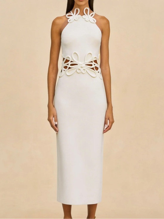 cult gaia Dresses & Skirts - Cult Gaia Jena Knit Dress in White